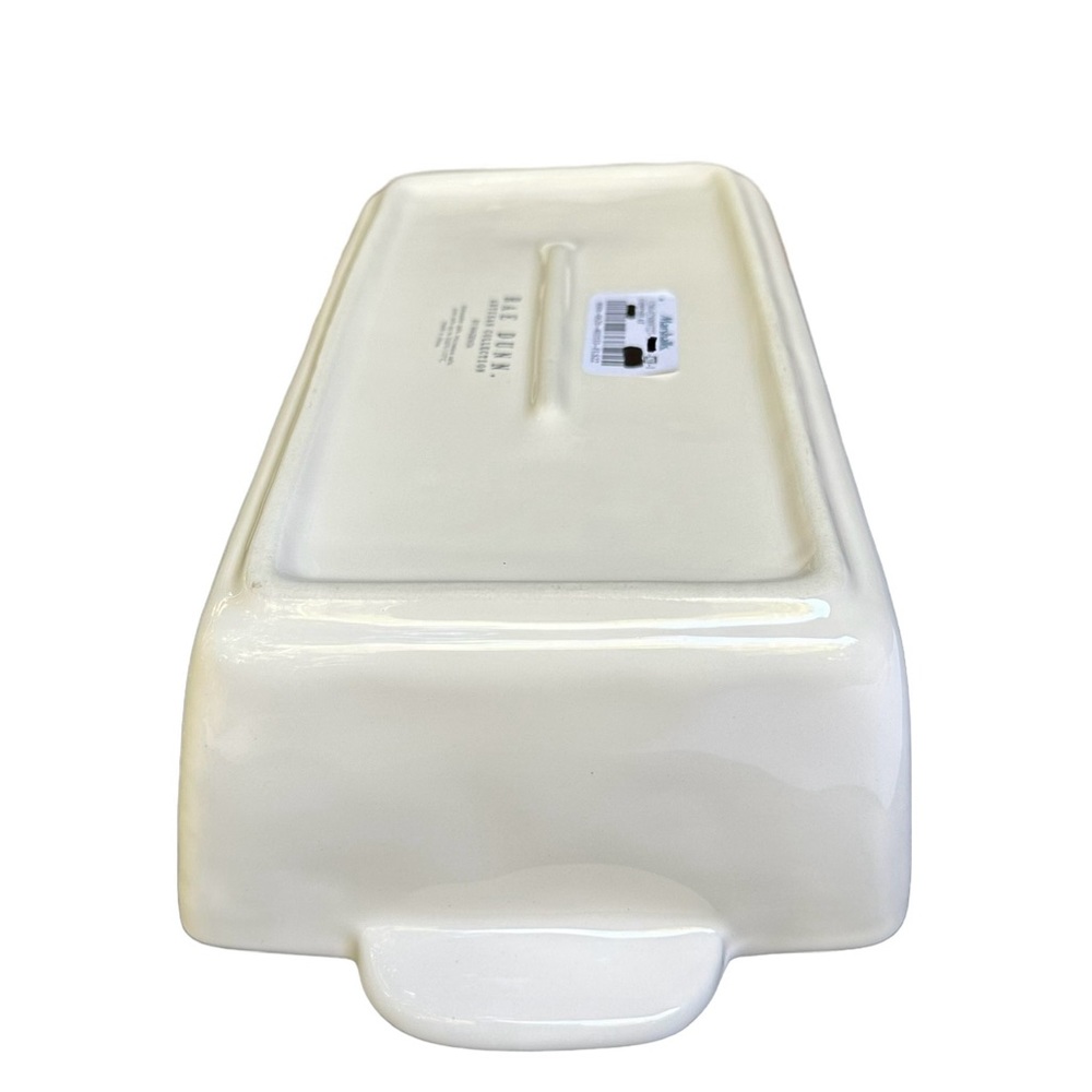Rae Dunn LOAF Baking Dish Pan White Black Large Letters Dimples NWT 2017 OG - Picture 10 of 16